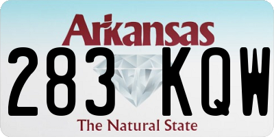 AR license plate 283KQW