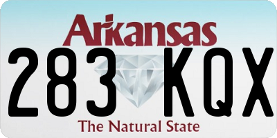 AR license plate 283KQX
