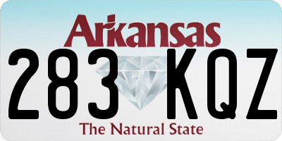 AR license plate 283KQZ