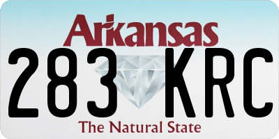 AR license plate 283KRC