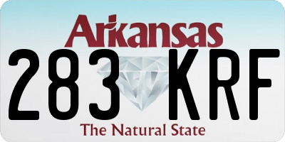 AR license plate 283KRF