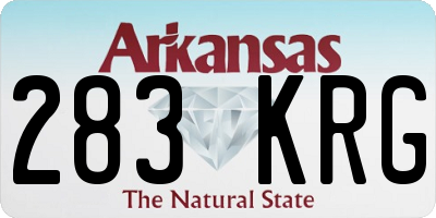 AR license plate 283KRG
