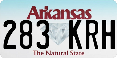 AR license plate 283KRH