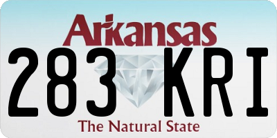 AR license plate 283KRI