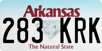 AR license plate 283KRK