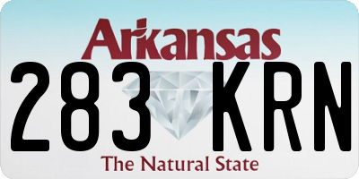 AR license plate 283KRN