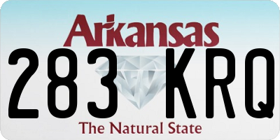 AR license plate 283KRQ