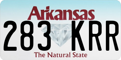 AR license plate 283KRR