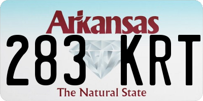 AR license plate 283KRT