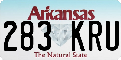 AR license plate 283KRU