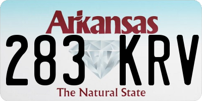 AR license plate 283KRV