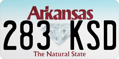 AR license plate 283KSD