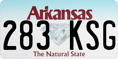 AR license plate 283KSG