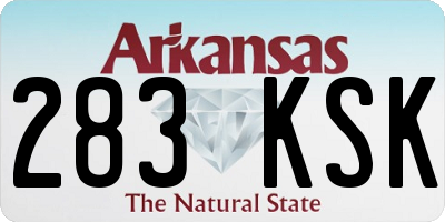 AR license plate 283KSK