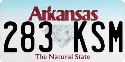 AR license plate 283KSM