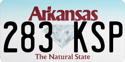 AR license plate 283KSP