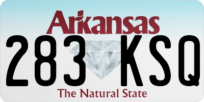 AR license plate 283KSQ