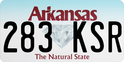 AR license plate 283KSR