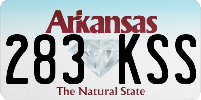 AR license plate 283KSS
