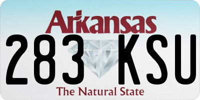 AR license plate 283KSU