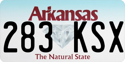 AR license plate 283KSX