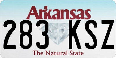 AR license plate 283KSZ