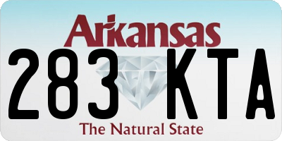 AR license plate 283KTA