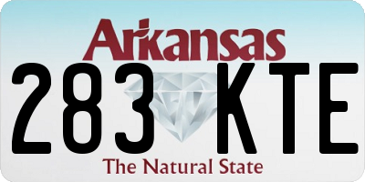 AR license plate 283KTE