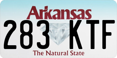 AR license plate 283KTF