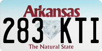 AR license plate 283KTI