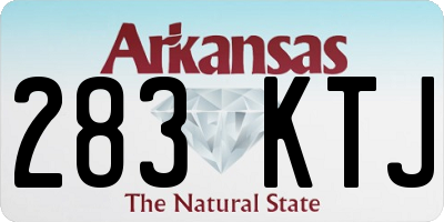 AR license plate 283KTJ