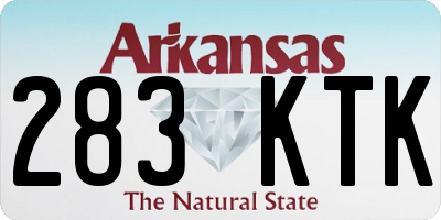 AR license plate 283KTK