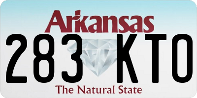 AR license plate 283KTO