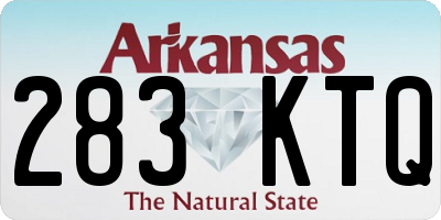 AR license plate 283KTQ
