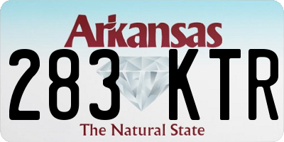 AR license plate 283KTR