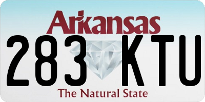 AR license plate 283KTU