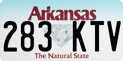 AR license plate 283KTV
