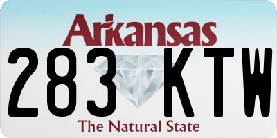 AR license plate 283KTW