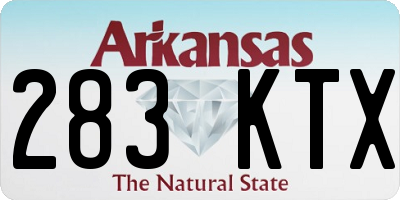 AR license plate 283KTX