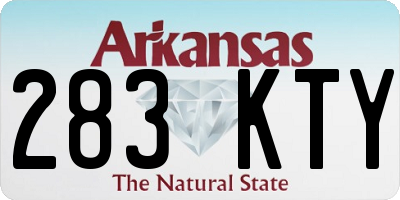 AR license plate 283KTY