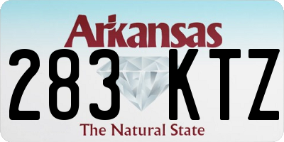 AR license plate 283KTZ