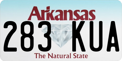AR license plate 283KUA