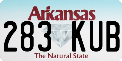AR license plate 283KUB