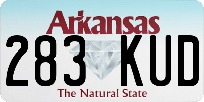 AR license plate 283KUD