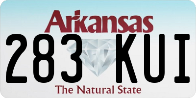 AR license plate 283KUI