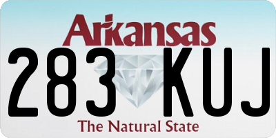 AR license plate 283KUJ