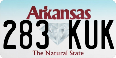 AR license plate 283KUK