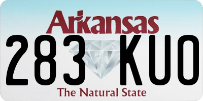 AR license plate 283KUO