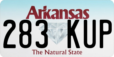 AR license plate 283KUP