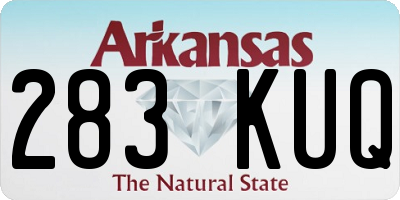 AR license plate 283KUQ